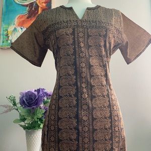 Zardozi Indian Bollywood design tunic style dress